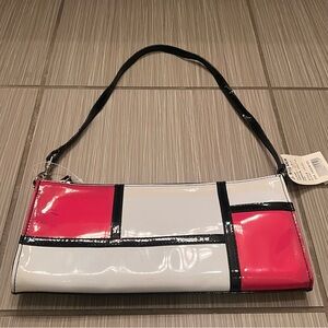 NWT Mondrian color block vinyl Y2K 90s mini bag rare artsy art vintage 2000s